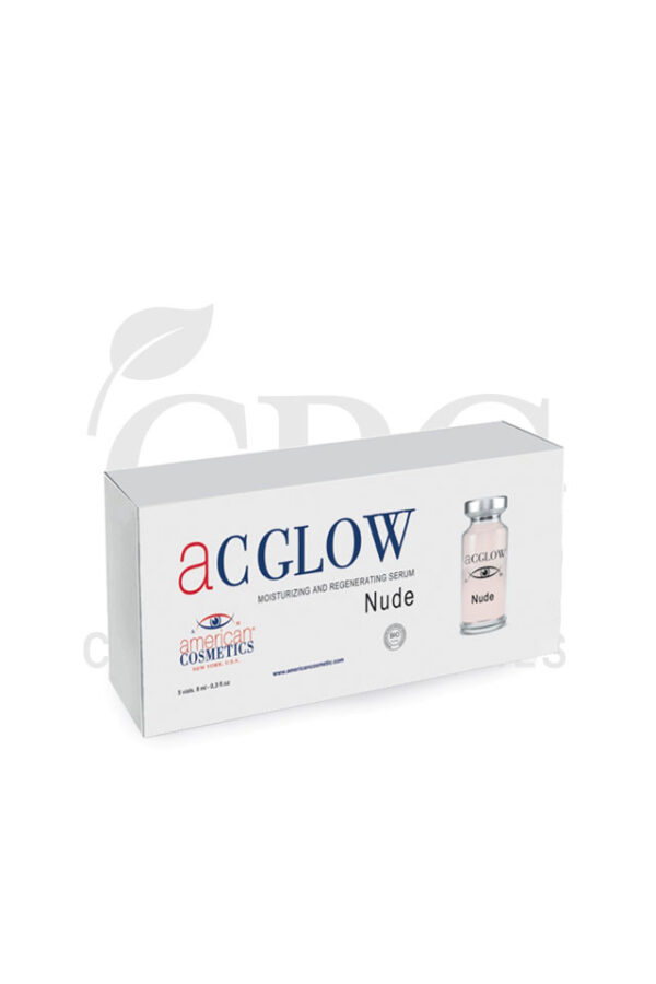 Viales Dermapen Suero Regenerador con Color AC Glow American Cosmetics Tono Nude 5 viales × 8ml