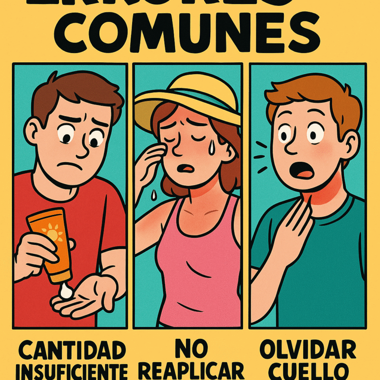 Errores Comunes de Protección solar insuficiente