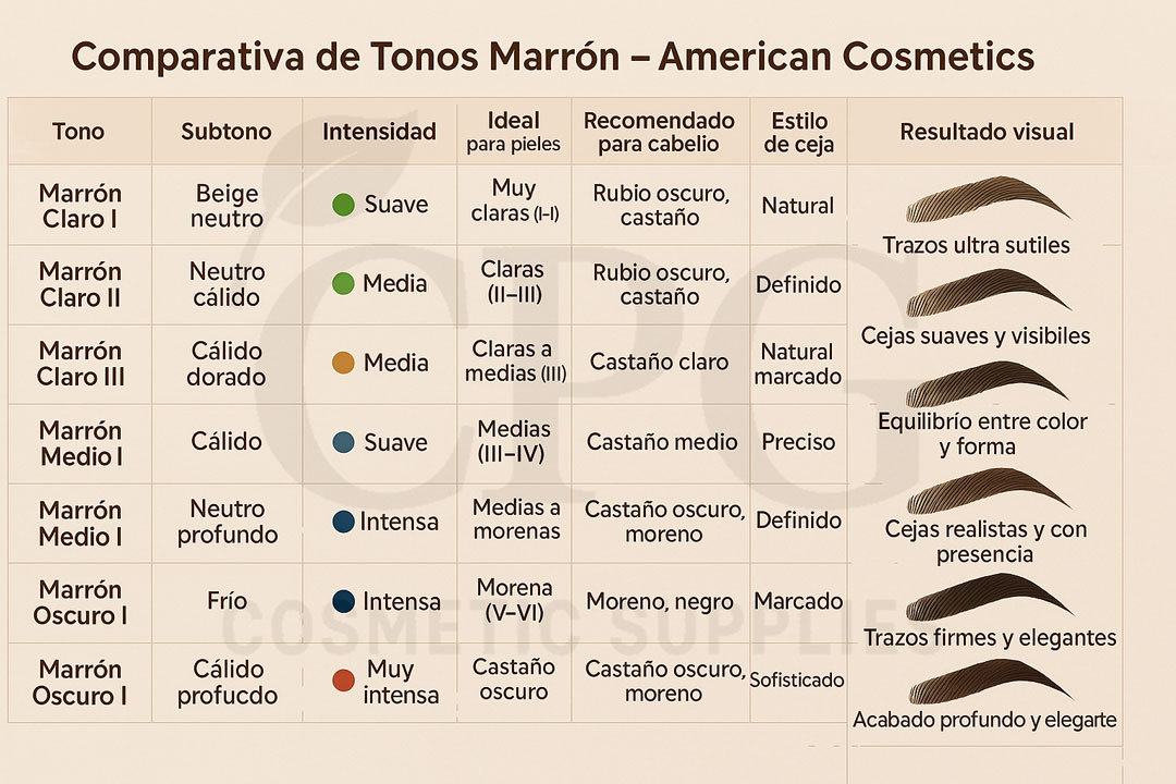 Imagen-comparativa-de-tonos-marrones-de-cejas-American-Cosmetics