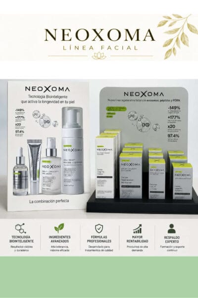 Expositor-y-display-profesional-linea-Exosomas-Neoxomas