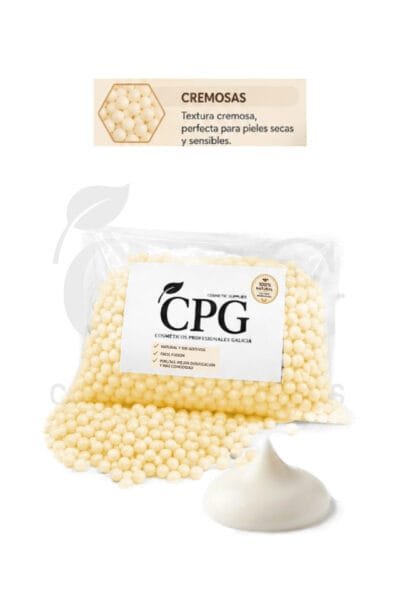 Cera depilatoria de abeja en perlas crema