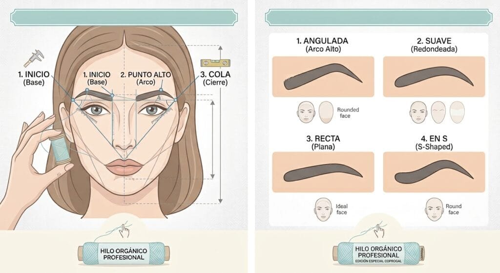 Depilacion y diseño de cejas con hilo organico