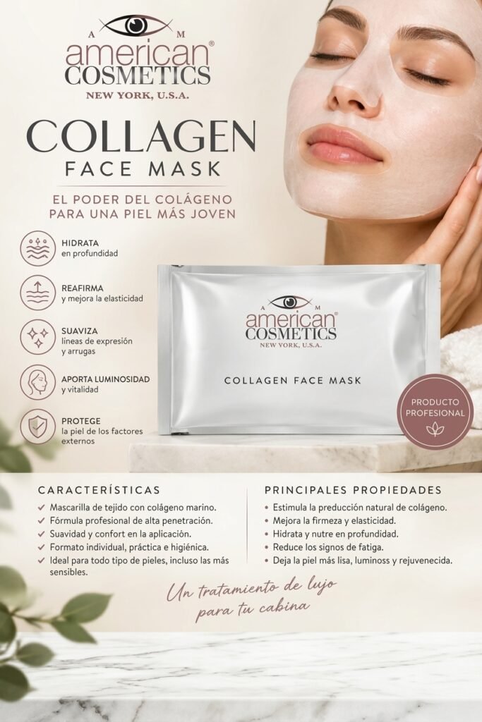 Collagen Face Mask American Cosmetics mascarilla facial de colágeno marino